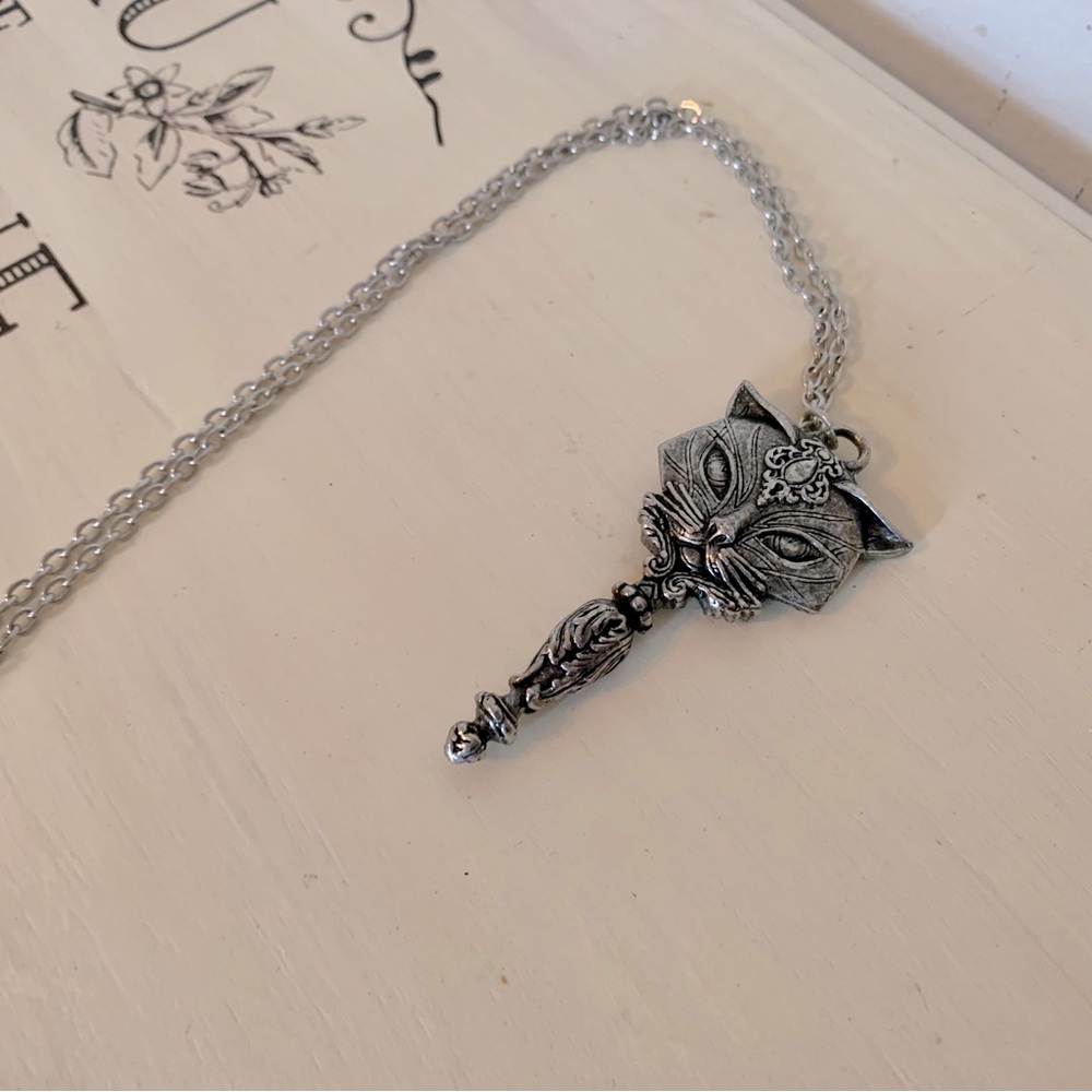 ✨LOWEST PRICE✨Alchemy Gothic Sacred Cat Vanitas Mirror Pendant NWT